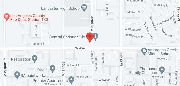 map of Vac/Cor Avenue J Pav /32 Nd Lancaster, CA 93536